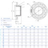 Адаптер DENDOR FA-Q13 DN 400/400 PN 16 фланцевый для пластиковых труб 2