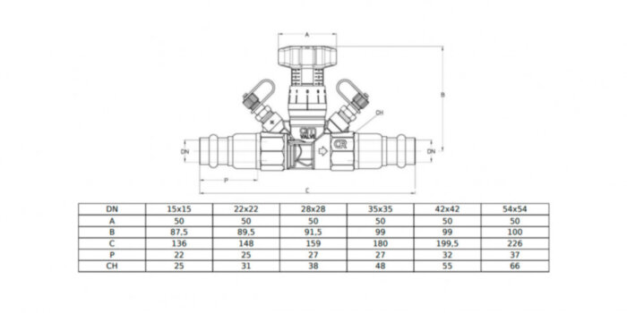 Клапан Cim 787PRF Ду 42 Ру 25 балансировочный Cimberio