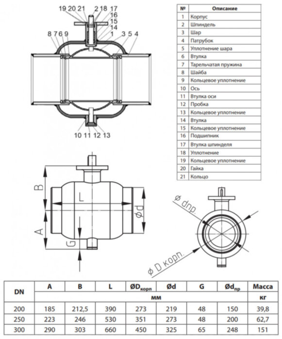 Кран шаровой Ридан RJiP Premium WW GF DN 250 PN 25 стальной стандартнопроходный под приварку с фланцем под привод