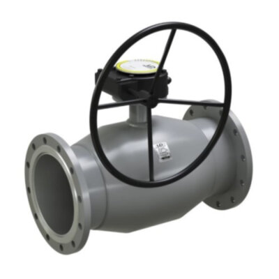 Кран шаровой цельносварной регулирующий LD КШ.Ц.Ф.Р.Regula 300.016 Ду 300 Ру 16 фланцевый с редуктором