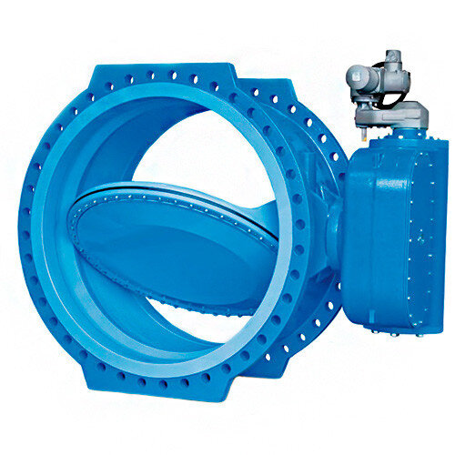 Затвор ERHARD ЕАК DN 800 PN 16 поворотный фланцевый с двойным эксцентриком с электроприводом