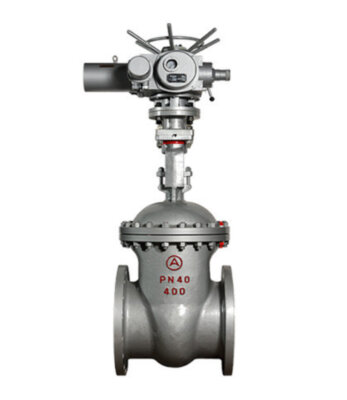 Задвижка 30лс915нж Ду200 Ру 40 стальная с электроприводом