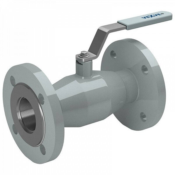 Кран шаровой Vexve 233100 DN 100 стальной стандартнопроходный фланцевый для жидкости, ручка-рычаг