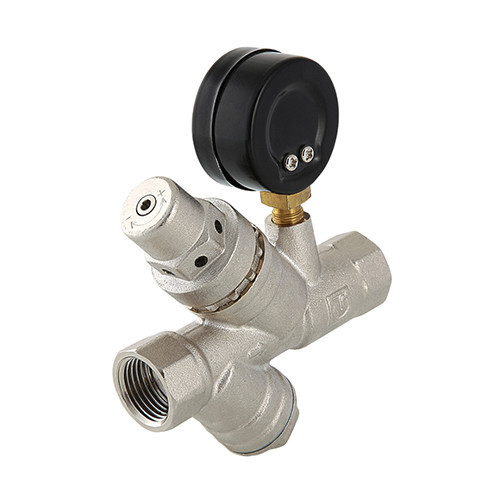 Клапан подпиточный VALTEC VT.515.N.05 DN 3/4'' 20 PN 16 с фильтром и манометром, латунный с никелевым покрытием 4