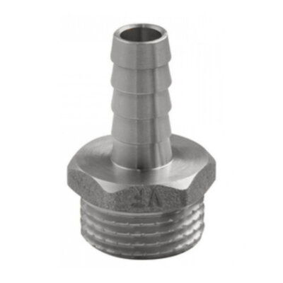 Штуцер для шланга VALFEX VF.650 НР 1/2" Ду 15x18 Ру 40 никелированный латунный