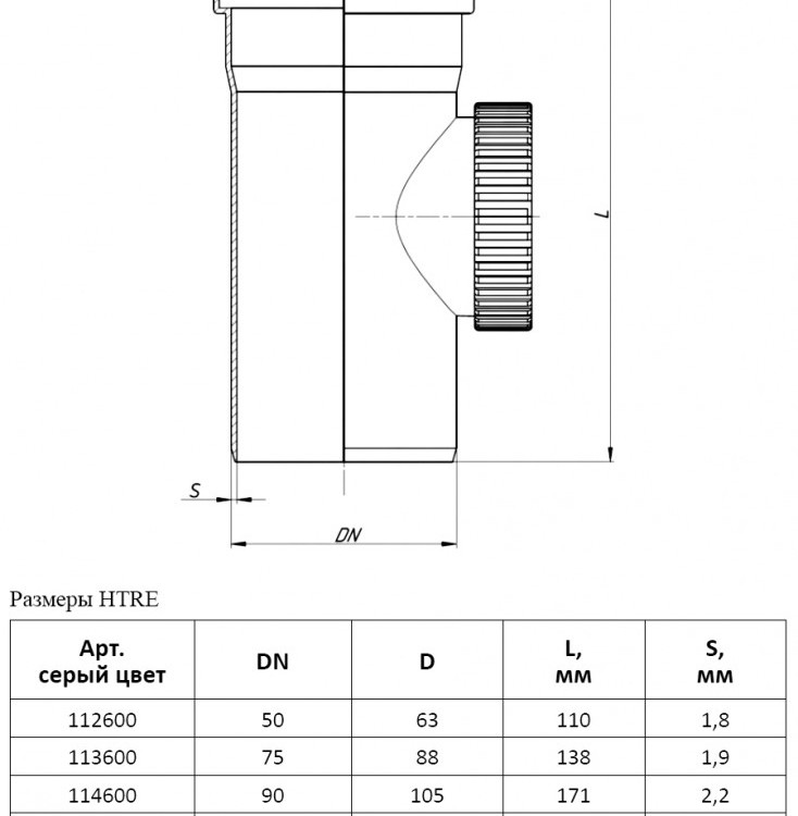 Ревизия PP-H Ostendorf HT HTRE DN 75 2