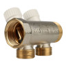Коллектор распределительный STOUT SMB 6851 2 отвода ВР-НР 1"х3/4" DN 25 PN 10 с запорными клапанами 3