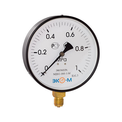 Манометр ЭКОМЕРА МД02 Ду 160 мм Ру 0-1 МПа М20*1,5 общетехнический