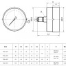Манометр РОСМА ТМ-510Т.00 (0...6 МПа) Дкорп=100мм кл. 1,5 G1/2" общетехнический осевой 00000005610 2