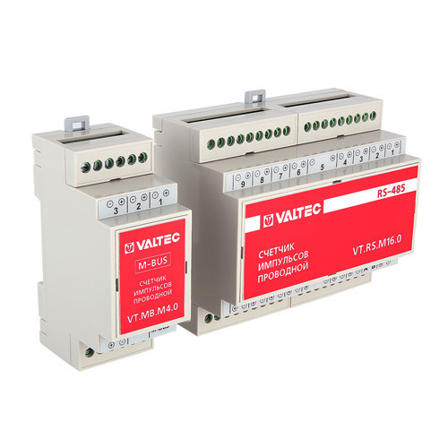 Счётчик импульсов VALTEC VT.SIPU.RS.M2.0 RS-485 2 канала проводной 1