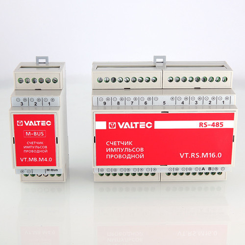 Счётчик импульсов VALTEC VT.SIPU.RS.M2.0 RS-485 2 канала проводной 2