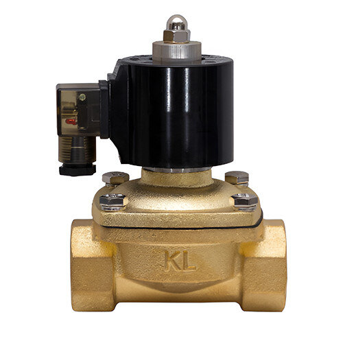 Клапан электромагнитный (соленоидный) двухходовой Росма СК-12-50 Ду 50, G2", прямого действия, нормально закрытый, 24В, медный сплав, мембрана NBR, 00000025312