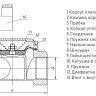 Клапан электромагнитный (соленоидный) двухходовой Росма СК-11-40-ВД Ду 40, G1 1/2", непрямого действия, нормально закрытый, 220В, медный сплав, мембрана NBR, 00000031952 4
