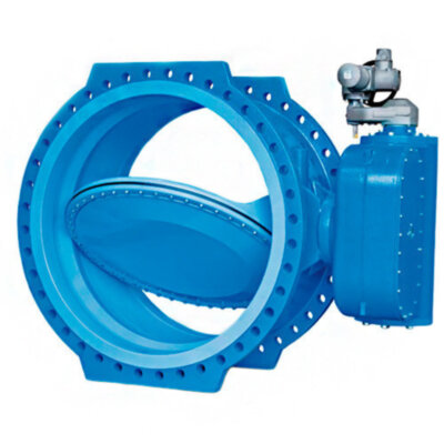 Затвор ERHARD ЕАК DN 800 PN 25 поворотный фланцевый с двойным эксцентриком со штоком