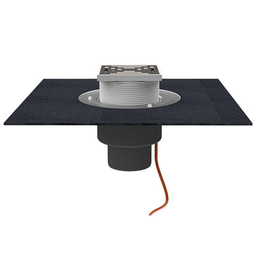 Кровельная воронка HL62.1BH/2 DN 125 с электрообогревом с гидроизоляционным полимербитумным полотном для плоской эксплуатируемой кровли