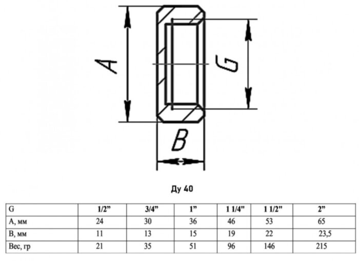 Заглушка VALFEX VF.590 ВР 1 1/2" Ду 40 Ру 40 латунная
