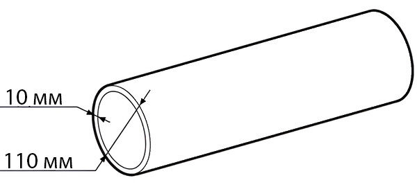 Труба ПНД техническая SDR11 d110х10,0 тип Т