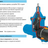 Задвижка HAWLE 4027E2 DN 100/118 PN 16 раструбная клиновая чугунная с обрезиненным клином стандарта VRS 2