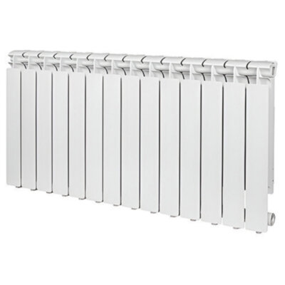 Радиатор биметаллический STOUT Space Ventil 500 14 секций нижнее подключение белый