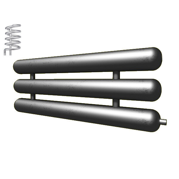 Регистр отопления РАЭ-3x219x5,0-12000 автономный трёхрядный с эллиптическими заглушками