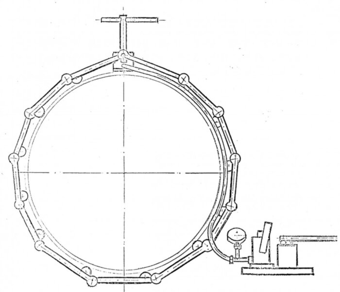 Центратор звенный наружный Ж65-Р32-07 1020 с гидродомкратом