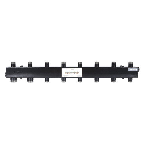 Коллектор распределительный Askon Стандарт+ КК-25М/125/40/4+3 7-ми контурный ВР-НР 1"x1 1/2" Ду 25 Ру 6 без теплоизоляции