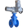 Задвижка GROSS DN 40 PN 10/16 фланцевая с обрезиненным клином с электроприводом AUMA короткая 1