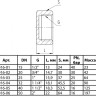 Заглушка латунная Aquasfera 9016 DN 15 PN 40 резьба - 1/2'', покрытие - никель, резьбовая ВР, 9016-01 5