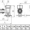 Планка монтажная латунная Aquasfera 8020 DN 16.4х1/2" PN 16 резьба - 16.4х1/2", покрытие - никель, для душевого смесителя с двумя угольниками, резьбовой ВР-ВР, 8020-01 2