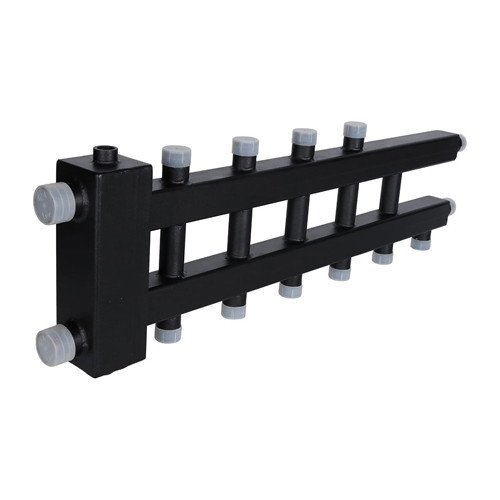 Коллектор распределительный ROMMER RDG-0060-024036 6-ти контурный НР 1 1/4" Ду 32 Ру 4 дублёр компакт с гидравлическим разделителем 1