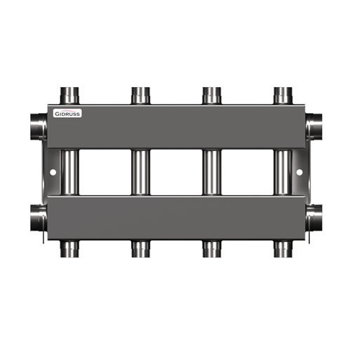 Коллектор распределительный GIDRUSS MKSS-150-4DUx25 5-ти контурный НР 1 1/2"x1" Ду 40 Ру 6 модульный 1