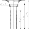 Корпус кровельной воронки HL69P/1-K DN110 вертикальный выпуск, плоский фланец ПВХ 2