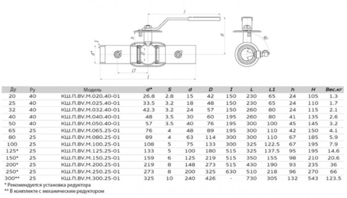 Кран шаровой ALSO КШ.П.BV.М.125.25-01 Ду 125 Ру 25 запорно-регулирующий под приварку с ниппелями для подключения измерительного оборудования