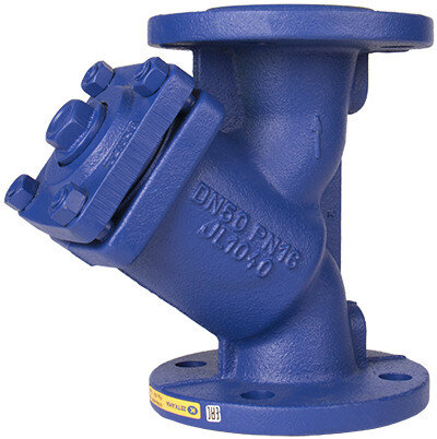 Фильтр сетчатый ZETKAMA 821F Ду15 Ру40 стальной фланцевый со сливной пробкой zSTRA 821F015E50