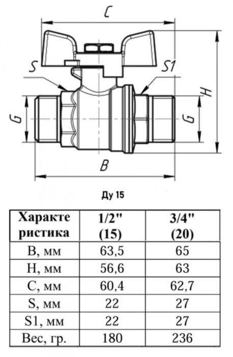 Кран шаровый VALFEX PREMIUM VF.219 НР 1/2" Ду 15 Ру 63 никелированный латунный
