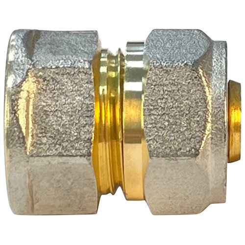 Соединитель обжимной VALFEX VF.302.N ВР 3/4" Ду 16 Ру 25 переход на внутреннюю резьбу, никелированный латунный
