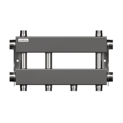 Коллектор распределительный GIDRUSS MKSS-150-2x25 3-х контурный НР 1 1/2"x1" Ду 40 Ру 6 модульный
