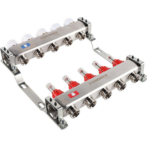 Коллектор ROMMER с расходомерами 5 выходов