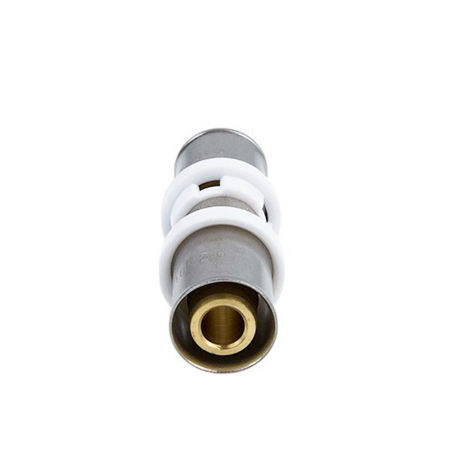 Муфта соединительная латунная Aquasfera 8003 DN 20.4 PN 16, покрытие - никель, пресс, 8003-02 2