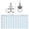 Задвижка HAWLE 4040E2 System 2000 DN 250/250 PN 16 раструбная клиновая чугунная с обрезиненным клином 4