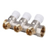 Коллектор распределительный STOUT SMB 6851 3 отвода ВР-НР 3/4"х1/2" DN 20 PN 10 с запорными клапанами 1