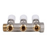Коллектор распределительный STOUT SMB 6851 3 отвода ВР-НР 3/4"х1/2" DN 20 PN 10 с запорными клапанами 2