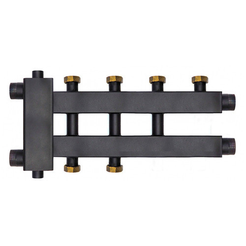 Коллектор распределительный Warme WKD.R.85.F.2+1 3-х контурный НР 1 1/2"x1" Ду 40 Ру 6 без теплоизоляции