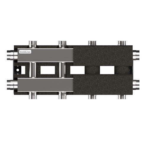Коллектор распределительный GIDRUSS MKSS-100-4DU.EPP 5-ти контурный НР 1 1/4"x1" Ду 32 Ру 6 модульный в термоизоляции 2