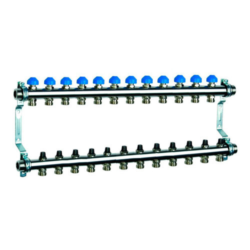 Коллекторная группа Watts HKV 2010-VA 12-ти контурный НР 1"x3/4" DN 25 PN 6 с регулирующими клапанами 1
