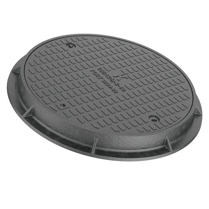 Люк чугунный тип С (B125) с запорным устройством на крышке