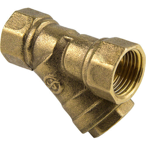 Фильтр сетчатый латунный Aquasfera 4006 DN 20 PN 20 резьба - 3/4'', косой, с магнитной вставкой, резьбовой ВР-ВР, 4006-02