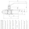 Кран шаровой NAVAL NAVALSTEAM 274005 DN 20 PN 40 стальной стандартнопроходный резьба/сварка для пара 2