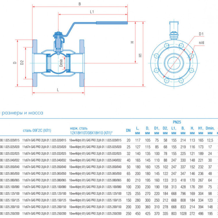 Кран шаровой Маршал 11с67п GAS PRO 2ЦФ.00.1 DN 150/125 PN 25 стандартнопроходной фланцевый 2