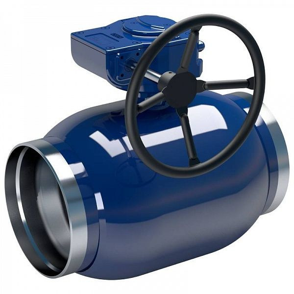 Кран шаровой Vexve 104/GS100 DN 100 PN 25 стальной стандартнопроходный под приварку для жидкости, с ручным редуктором
